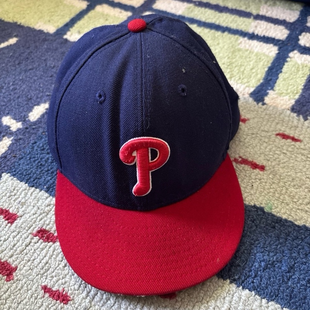 New Era Blue and Red Fitted Cap